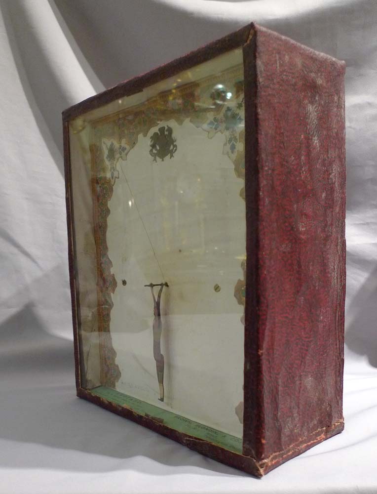 Antique Leotard sand box automaton toy by Brown, Blondin and Company.