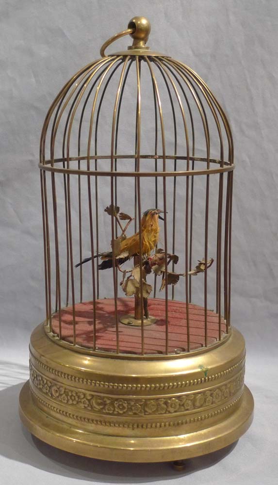 Singing bird cage probably by Bontems.
