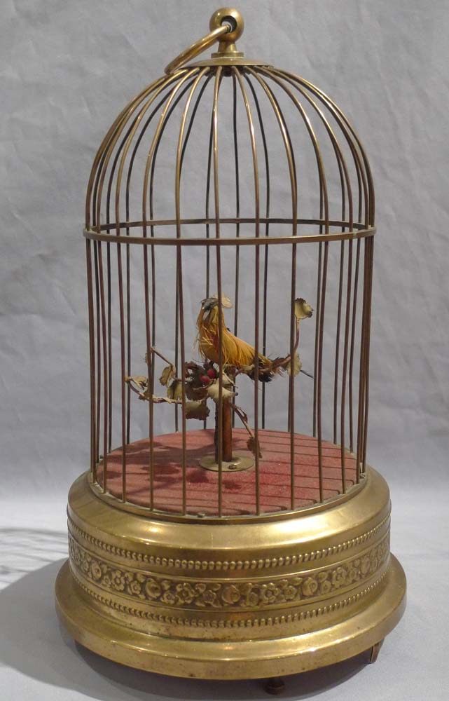 Singing bird cage probably by Bontems.
