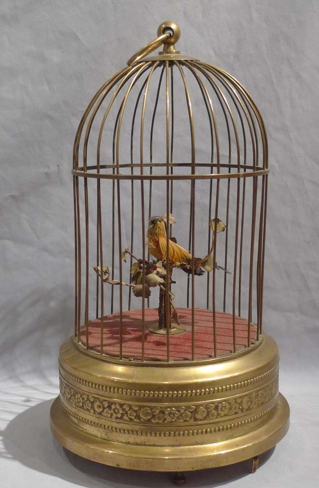 Singing bird cage probably by Bontems.