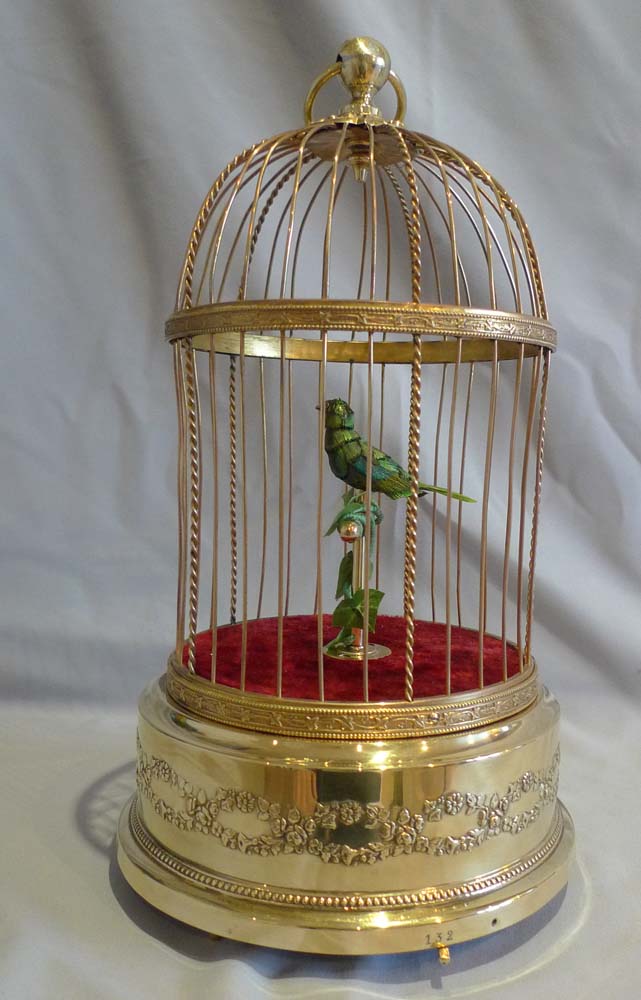 French singing bird cage by Bontems of Paris..