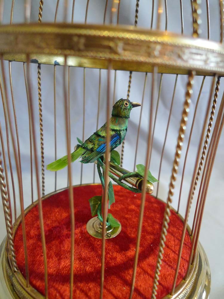French singing bird cage by Bontems of Paris..