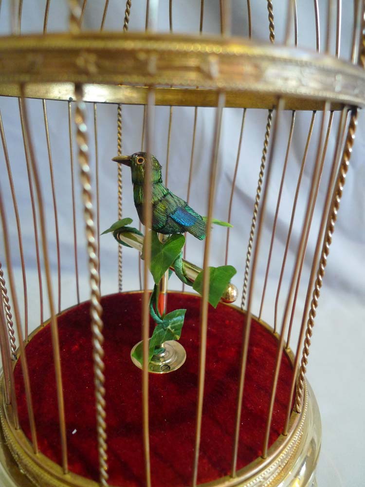 French singing bird cage by Bontems of Paris..