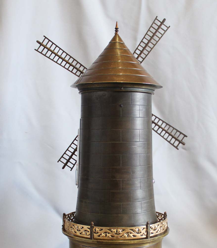 Antique Windmill automaton clock and compendium