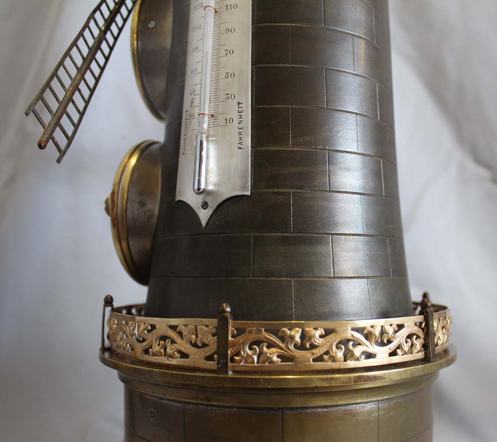 Antique Windmill automaton clock and compendium