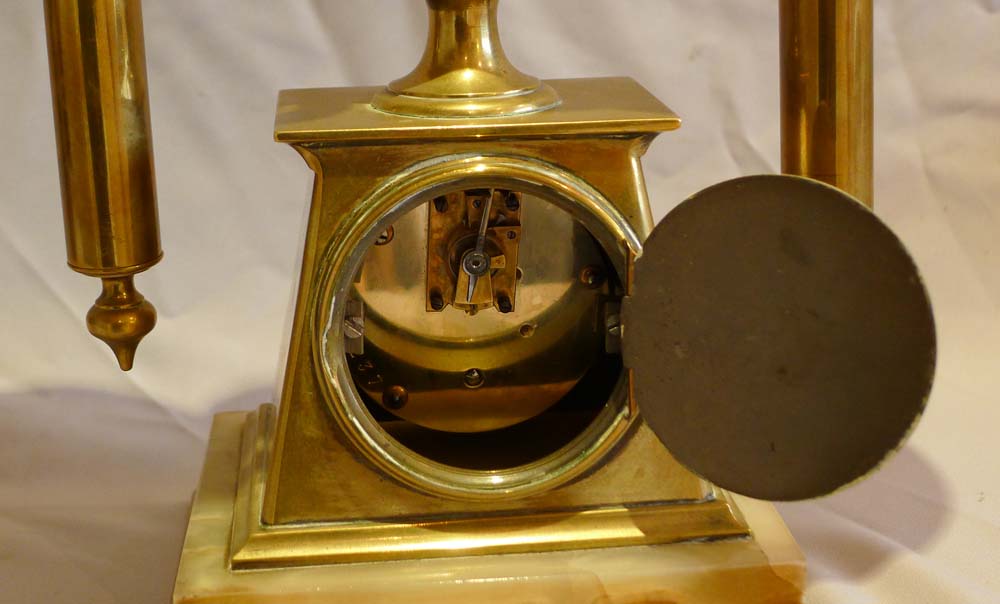 Desk compendium with two rotating terrestrial & celestial globes, thermometer, barometer & compass