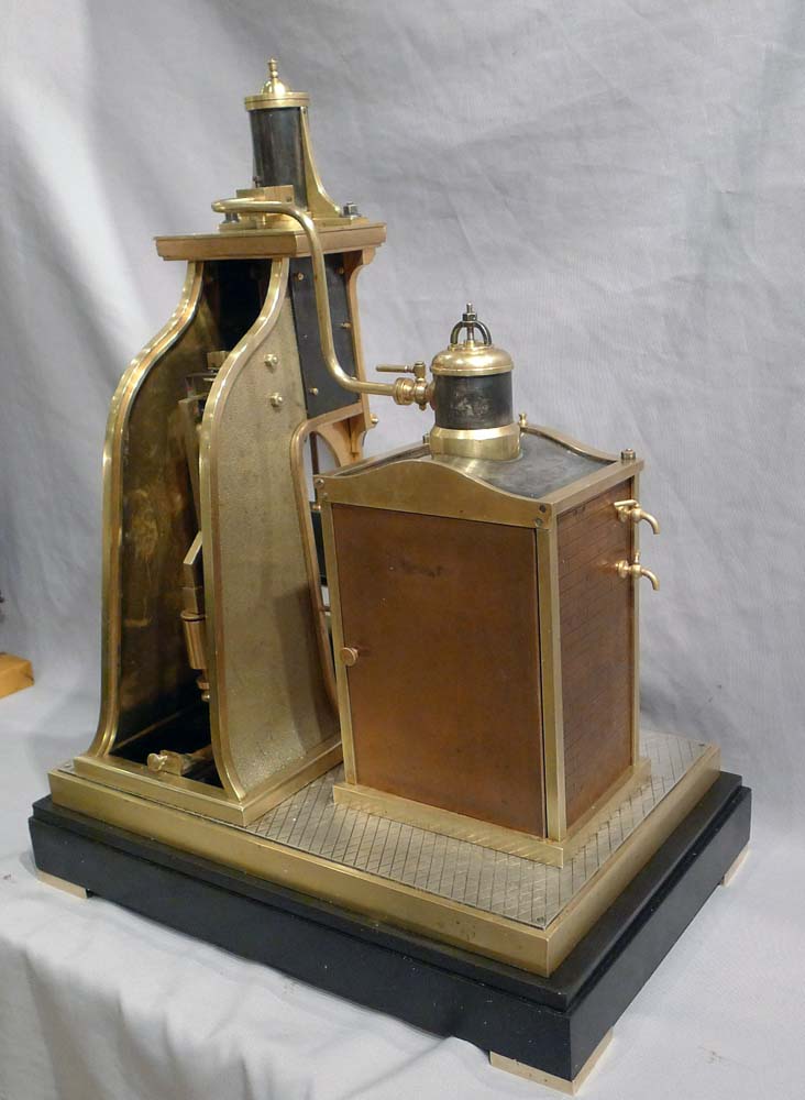 Antique French Industrial clock of rare form as a steam hammer.