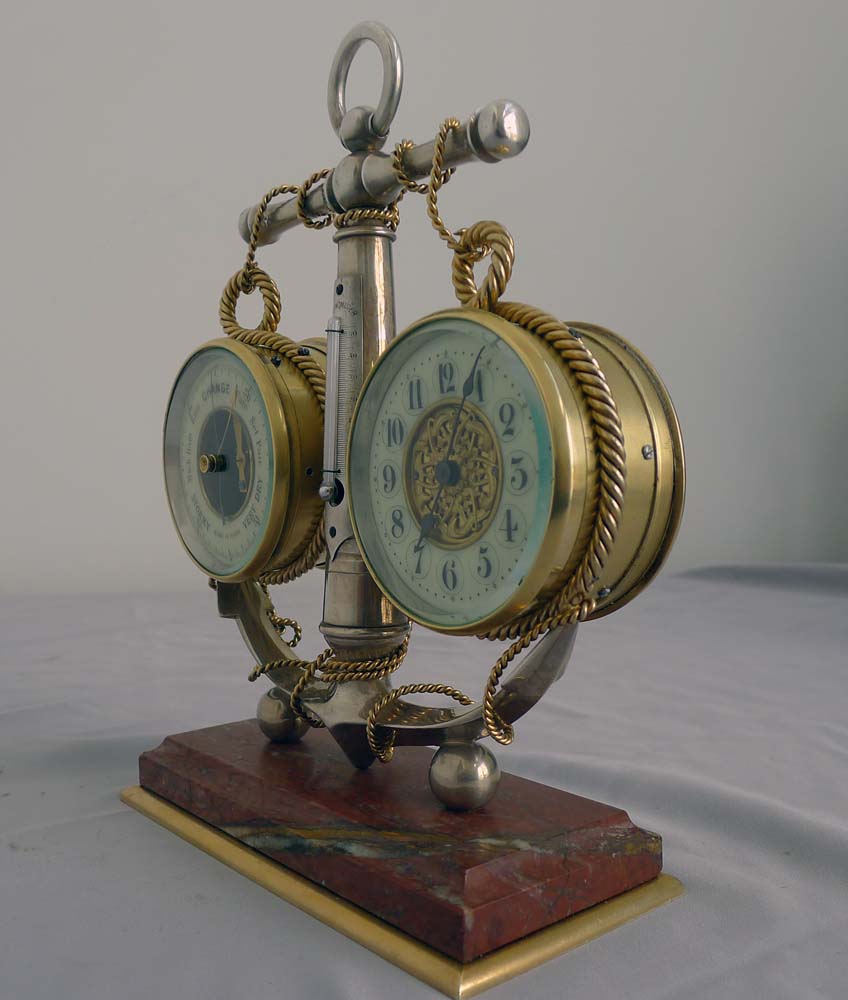Antique Industrial series desk weather station of mautical style.