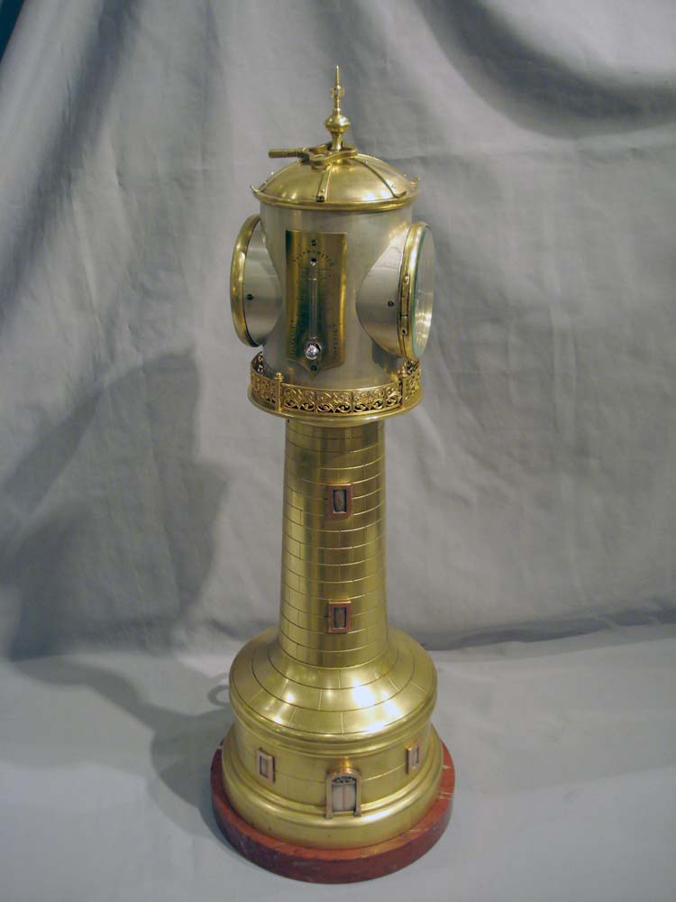 Antique Lighthouse Industrial automaton and weather station clock by Guilmet.