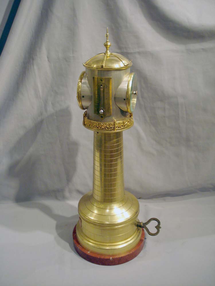 Antique Lighthouse Industrial automaton and weather station clock by Guilmet.