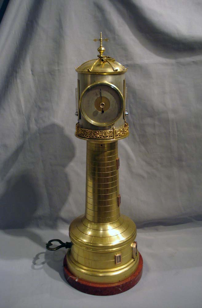 Antique Lighthouse Industrial automaton and weather station clock by Guilmet.