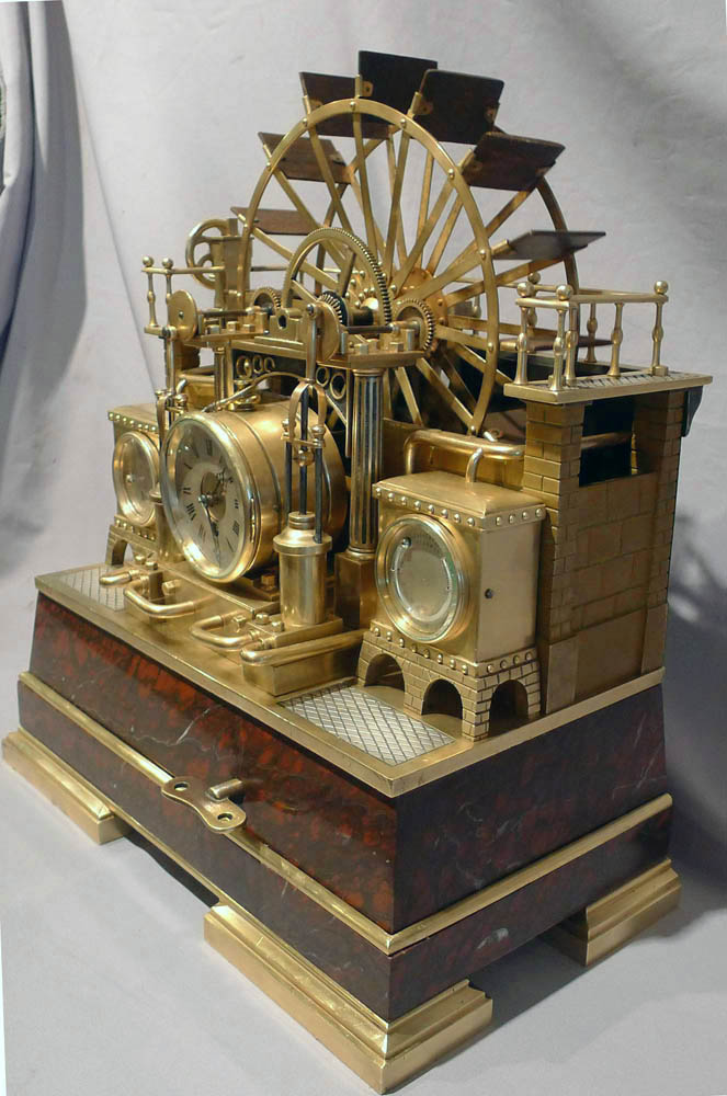 Antique French Industrial Series Waterwheel and weather station by Guilmet.