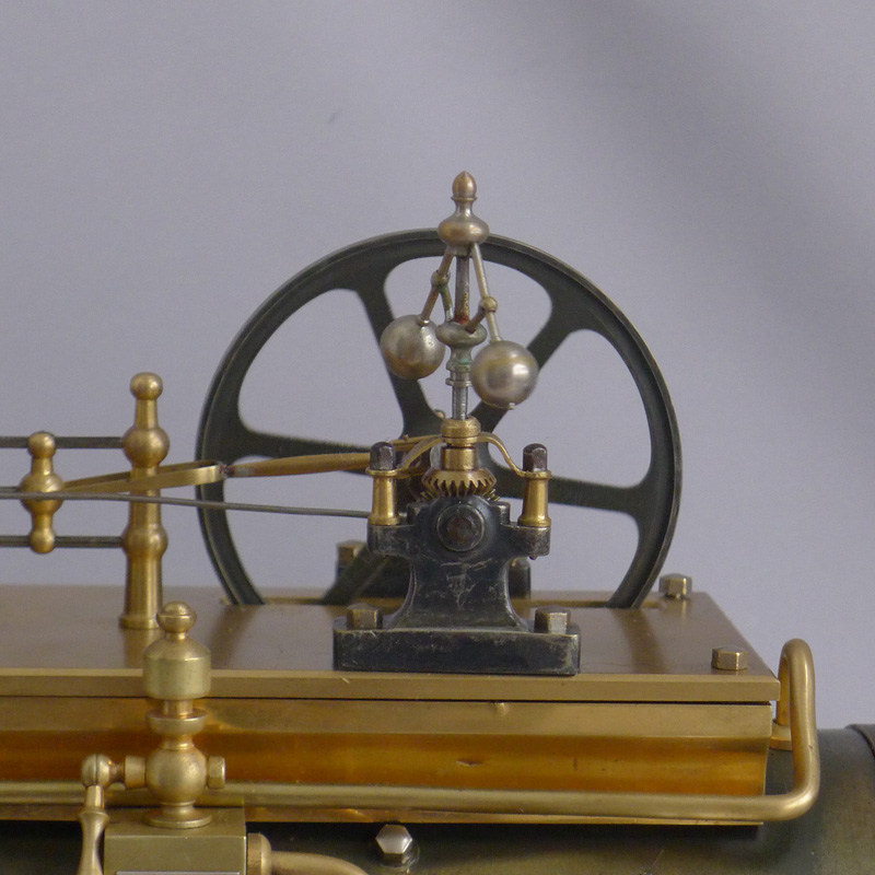 Antique French Industrial series Horizontal Boiler timepiece and weather station by Guilmet