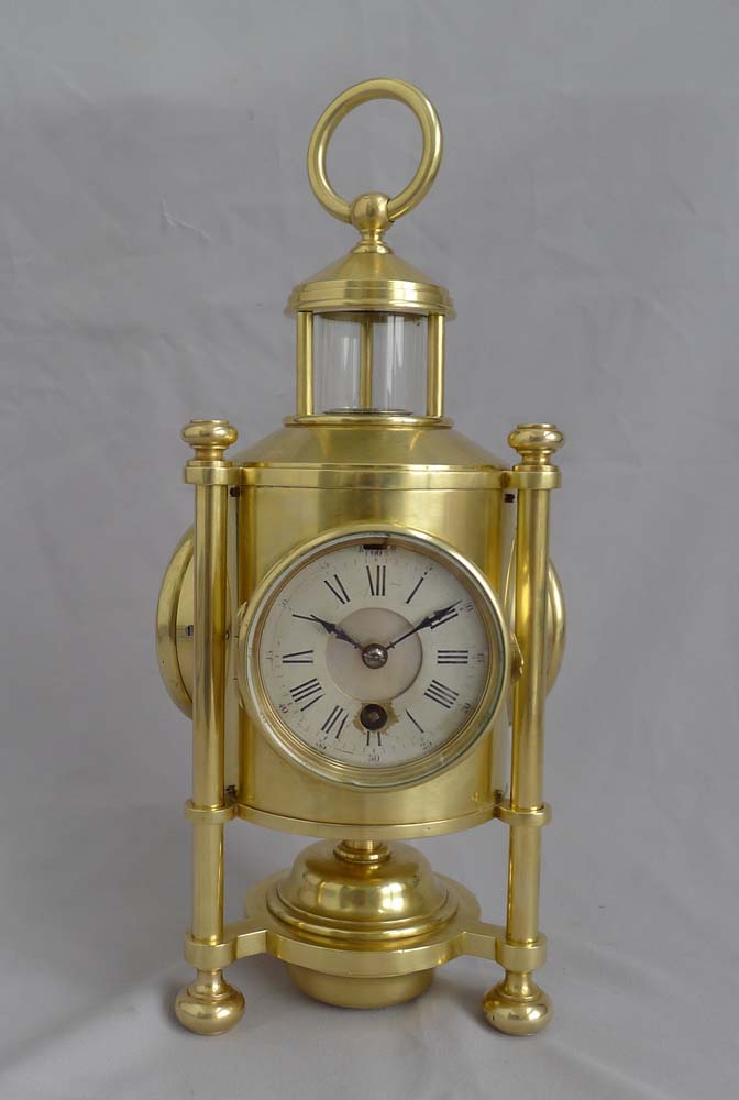 Antique industrial Series weather station Davy's Miner's Lamp clock compendium by Guilmet.