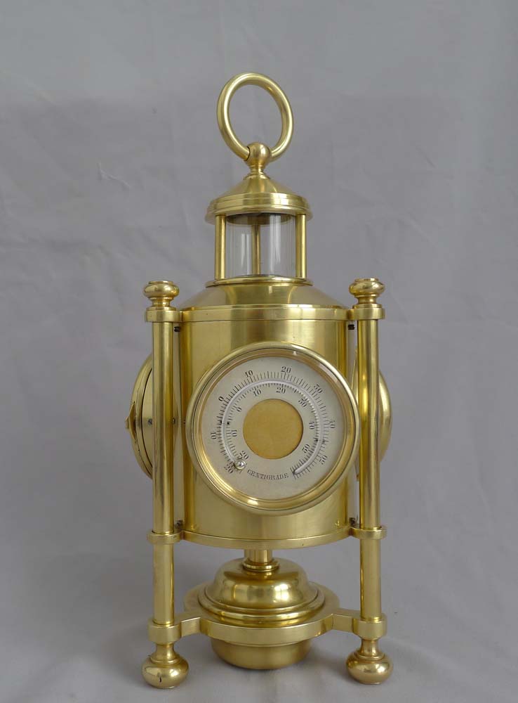 Antique industrial Series weather station Davy's Miner's Lamp clock compendium by Guilmet.