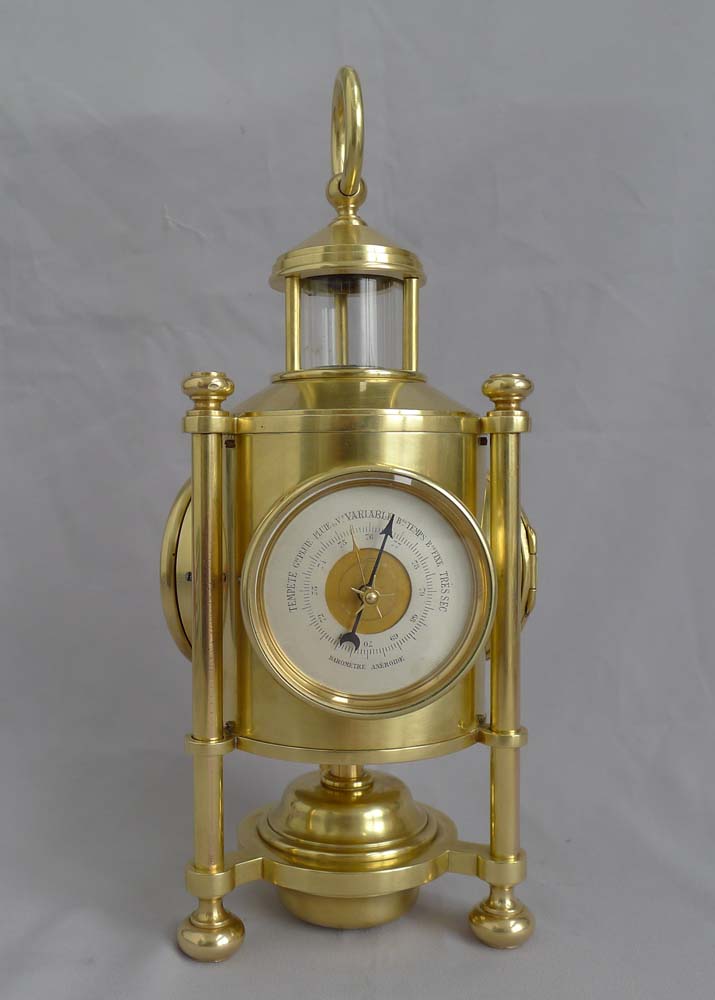 Antique industrial Series weather station Davy's Miner's Lamp clock compendium by Guilmet.