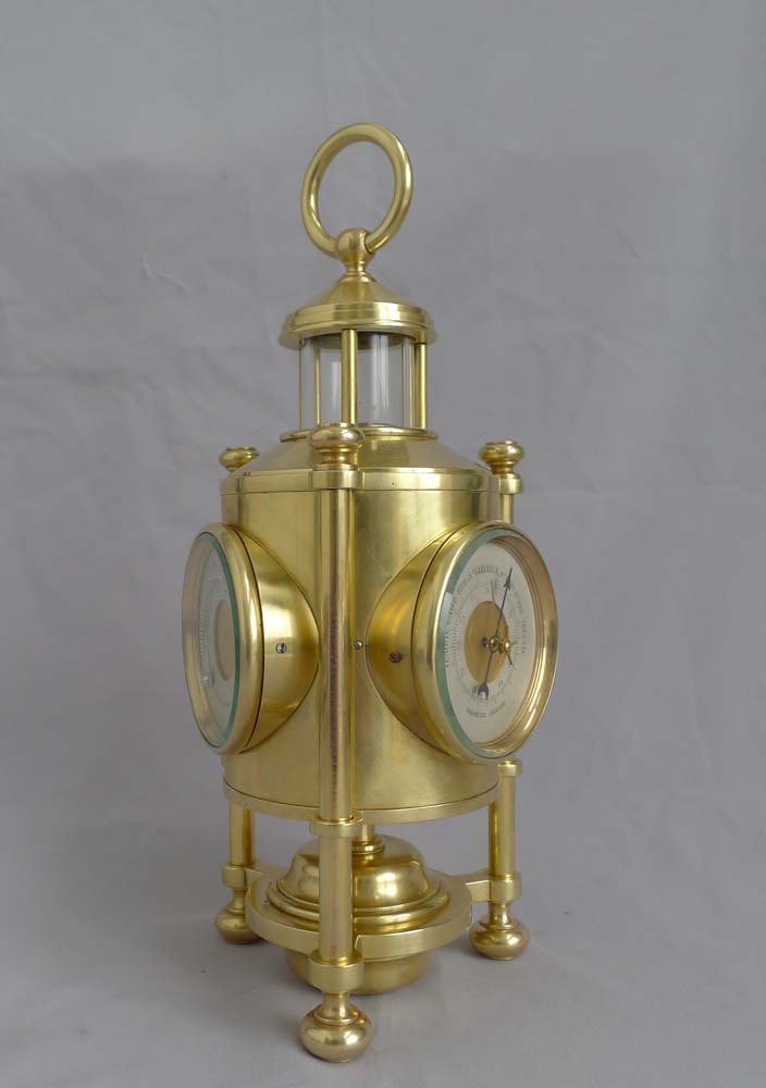 Antique industrial Series weather station Davy's Miner's Lamp clock compendium by Guilmet.