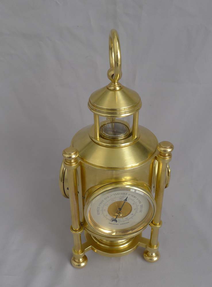Antique industrial Series weather station Davy's Miner's Lamp clock compendium by Guilmet.