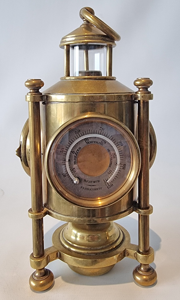 Antique industrial Series weather station Davy's Miner's Lamp clock compendium by Guilmet.