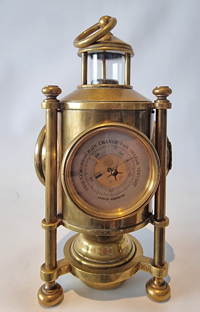 Antique industrial Series weather station Davy's Miner's Lamp clock compendium by Guilmet.