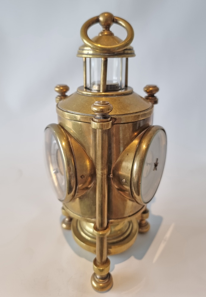 Antique industrial Series weather station Davy's Miner's Lamp clock compendium by Guilmet.