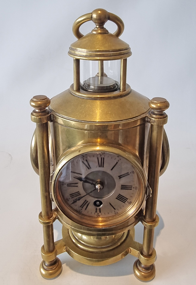 Antique industrial Series weather station Davy's Miner's Lamp clock compendium by Guilmet.