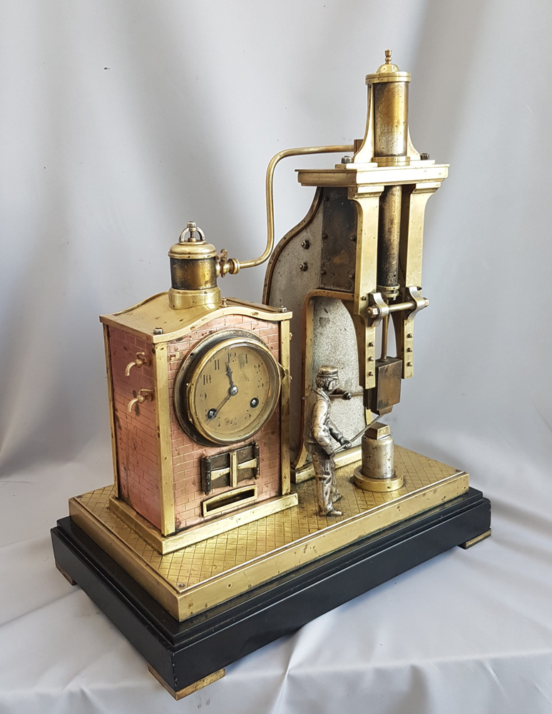 Antique French Industrial Foundryman Mantel clock by Guilmet