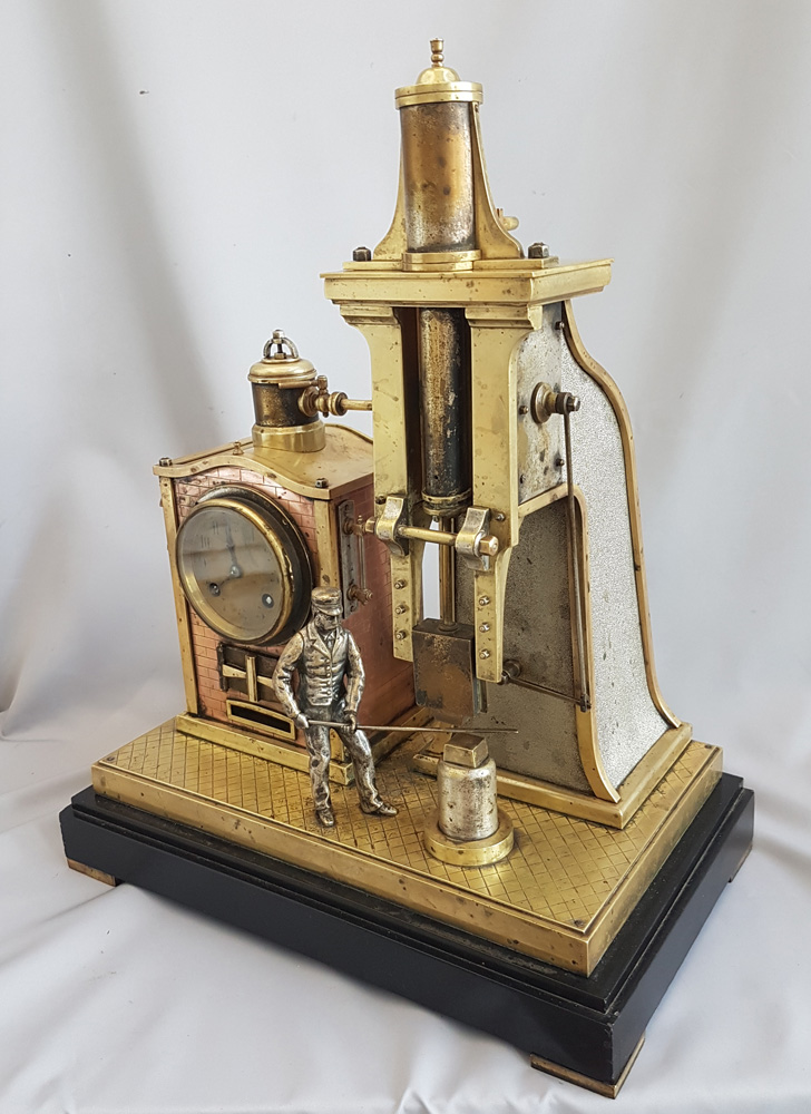 Antique French Industrial Foundryman Mantel clock by Guilmet
