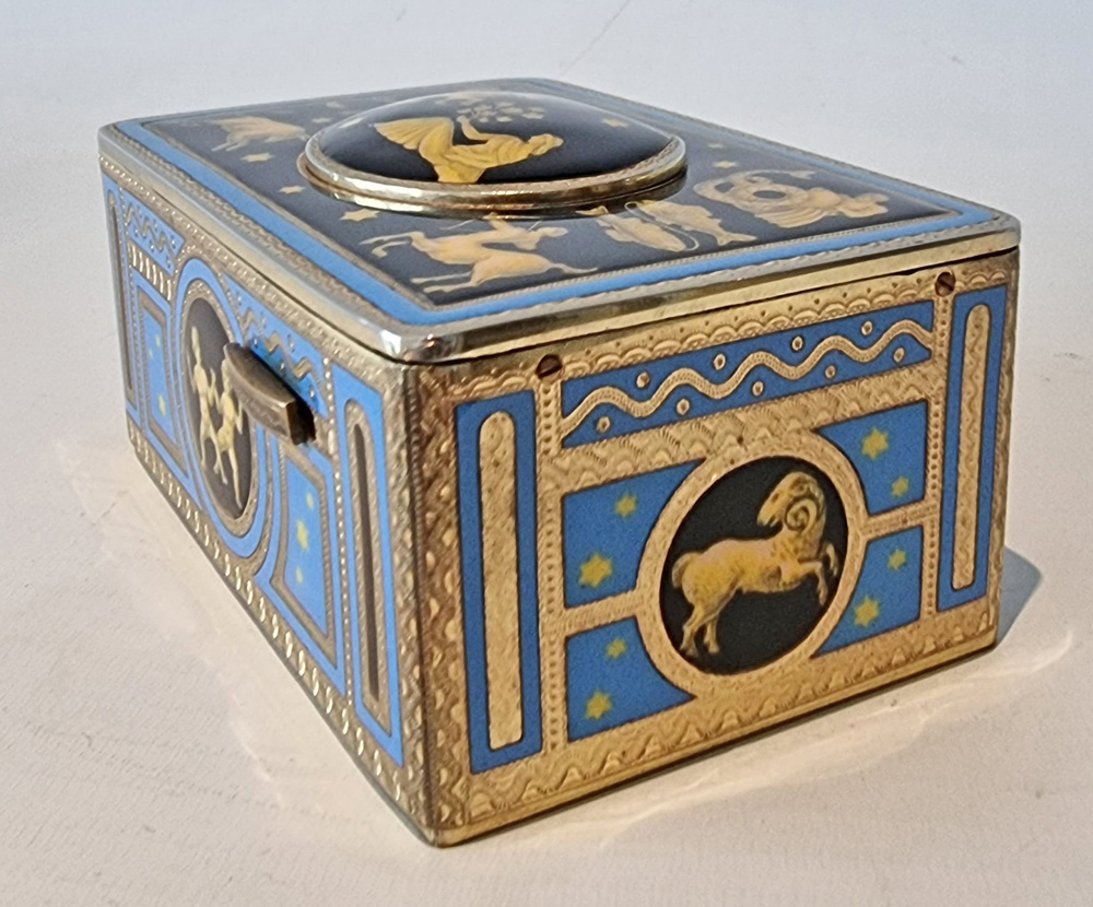 Silver gilt and enamel Singing Bird Box by Tiffany's