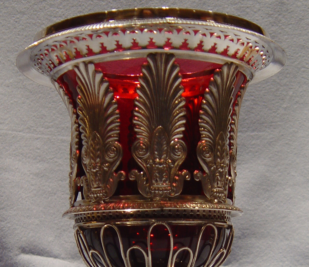 Antique French Empire silver bon bon dish.