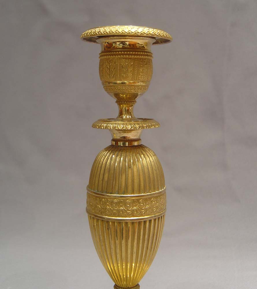 Russian antique ormolu candlesticks.