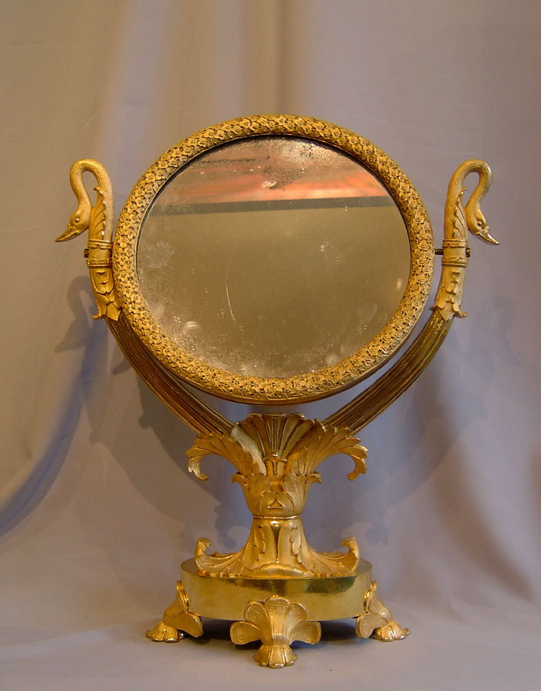 French antique Empire ormolu mirror.
