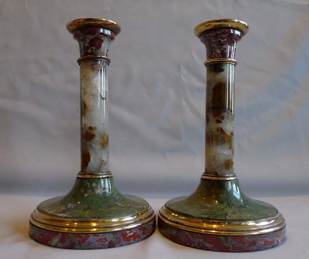 Pair English candlesticks.