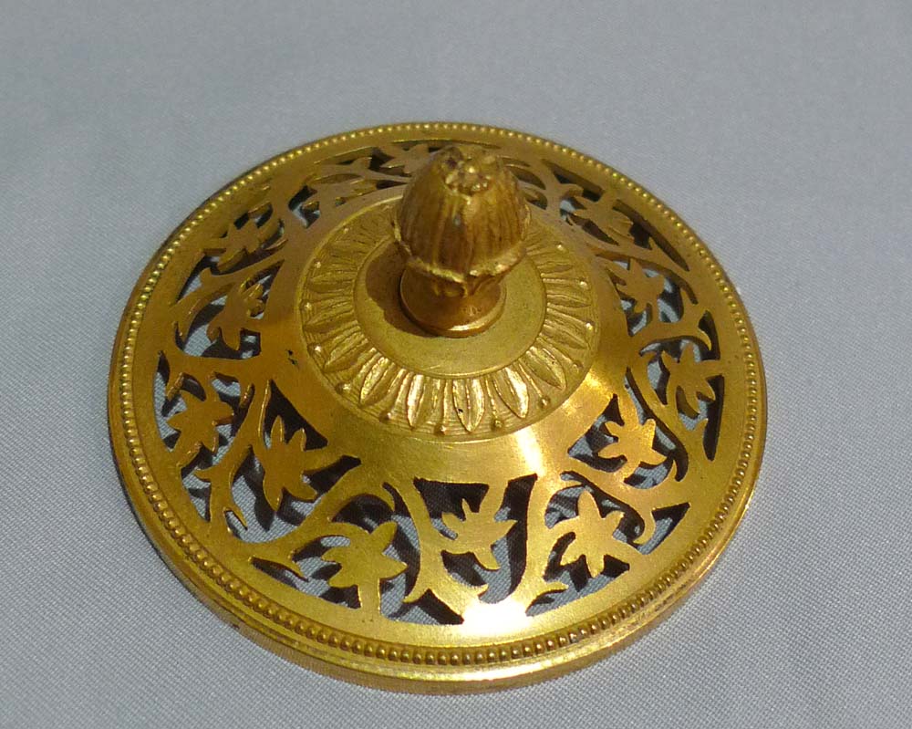 Antique mercury gilt ormolu French Empire perfume burner.