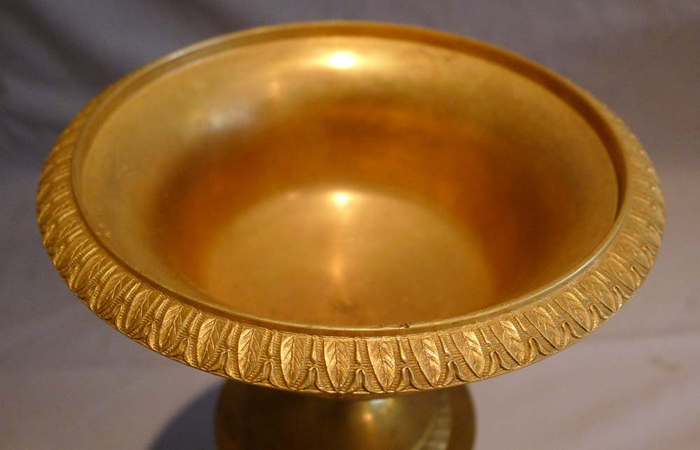 Antique pair of French ormolu Charles X period tazzas.