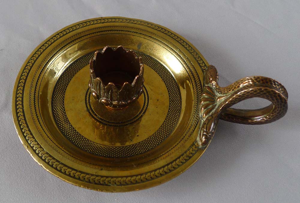 Fascinating antique candlestick or nightstick signed by weeks's Museum, Tichborne St. London.