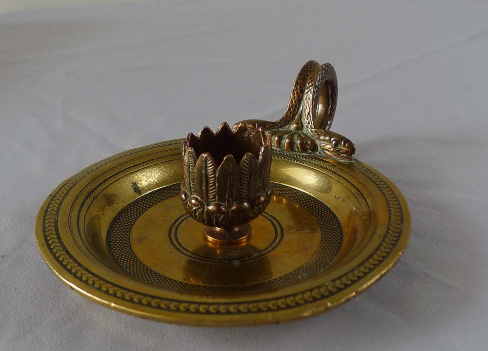 Fascinating antique candlestick or nightstick signed by weeks's Museum, Tichborne St. London.