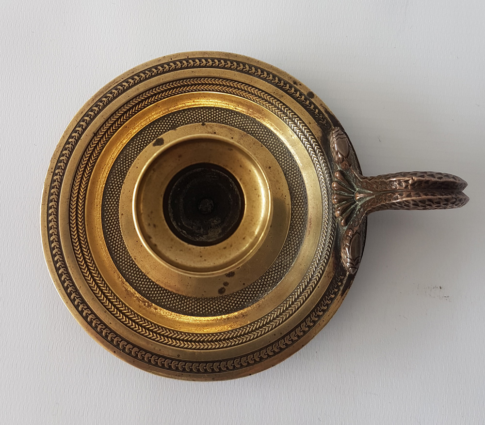 Fascinating antique candlestick or nightstick signed by weeks's Museum, Tichborne St. London